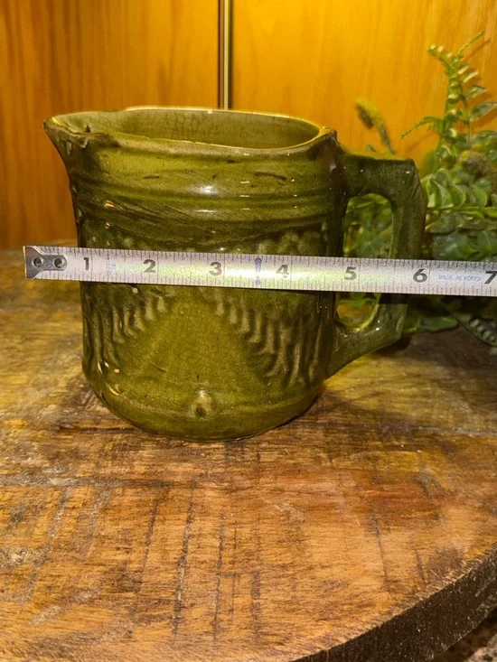 Antique Brush McCoy Water Pitcher “Avenue of Trees” 5”Tall - Picture 3 of 9